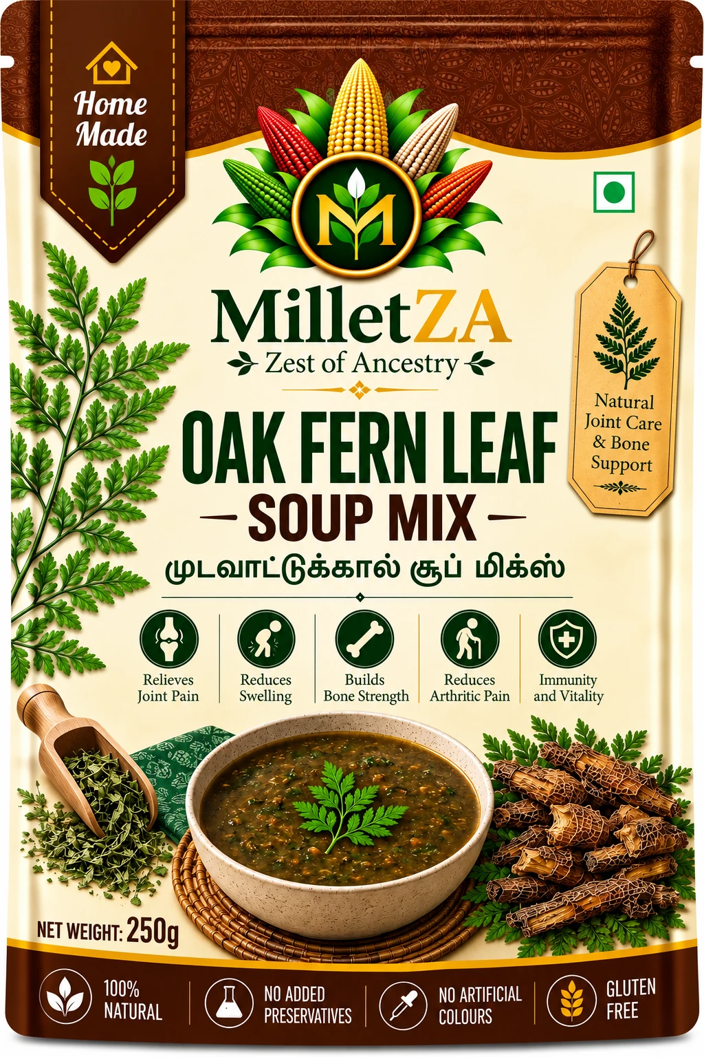 MILLETZA Oak Fern Leaf Soup Mix 250g