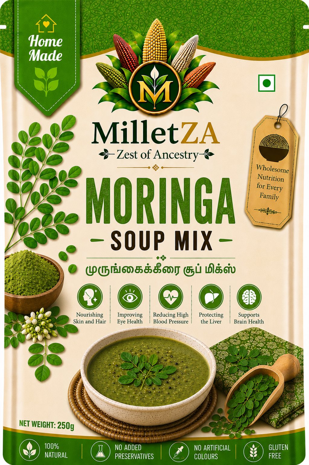 MILLETZA Moringa Soup Mix 250g